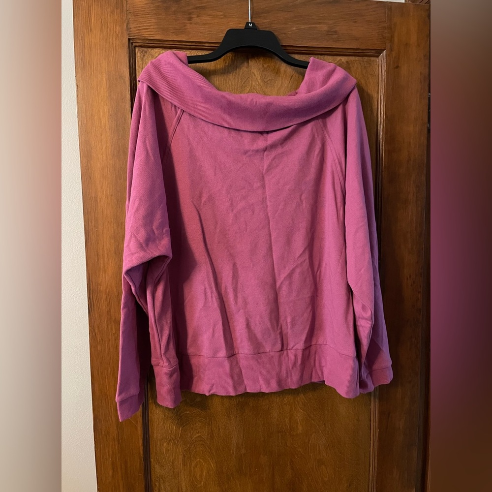Purple Off the Shoulder Sweater